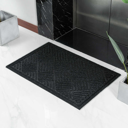 Comfy Feet Black Heavy-Duty Outdoor Floor Mat - Diamond - 36" x 24" - 1 count box