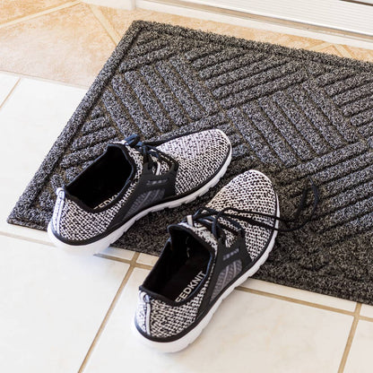 Comfy Feet Gray Heavy-Duty Outdoor Floor Mat - Diamond - 60" x 36" - 1 count box