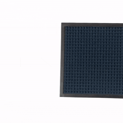 Comfy Feet Blue Heavy-Duty Carpet Floor Mat - Waffle - 36" x 24" - 1 count box