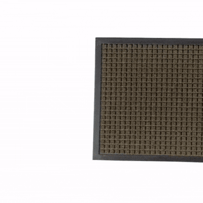 Comfy Feet Brown Heavy-Duty Carpet Floor Mat - Waffle - 36" x 24" - 1 count box