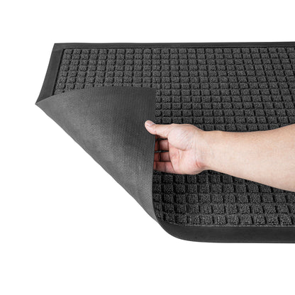 Comfy Feet Dark Gray Heavy-Duty Carpet Floor Mat - Waffle - 36" x 24" - 1 count box