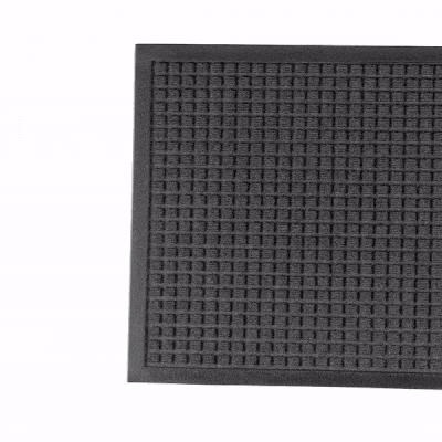 Comfy Feet Dark Gray Heavy-Duty Carpet Floor Mat - Waffle - 36" x 24" - 1 count box