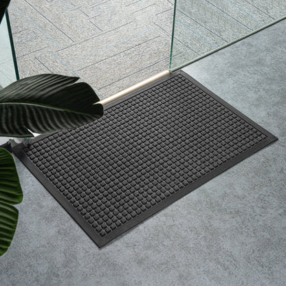 Comfy Feet Dark Gray Heavy-Duty Carpet Floor Mat - Waffle - 36" x 24" - 1 count box