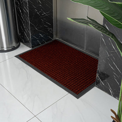 Comfy Feet Burgundy Heavy-Duty Carpet Floor Mat - Waffle - 36" x 24" - 1 count box