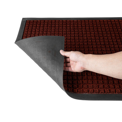 Comfy Feet Burgundy Heavy-Duty Carpet Floor Mat - Waffle - 36" x 24" - 1 count box
