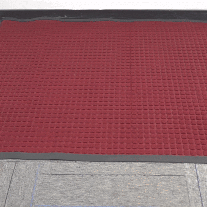 Comfy Feet Burgundy Heavy-Duty Carpet Floor Mat - Waffle - 36" x 24" - 1 count box