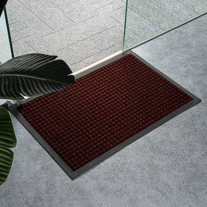 Comfy Feet Burgundy Heavy-Duty Carpet Floor Mat - Waffle - 36" x 24" - 1 count box
