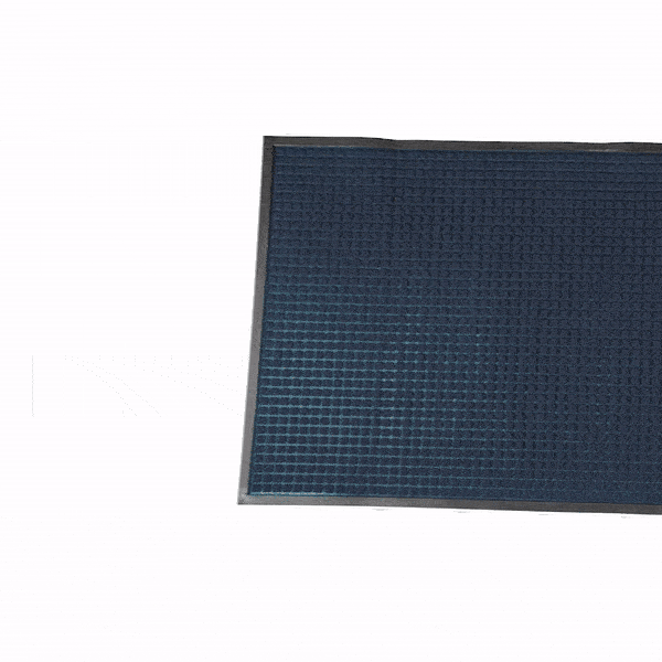 Comfy Feet Blue Heavy-Duty Carpet Floor Mat - Waffle - 60" x 36" - 1 count box