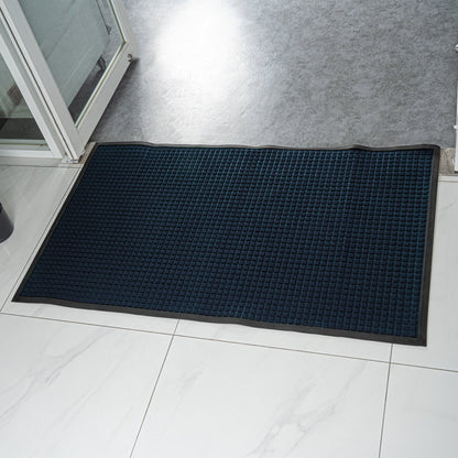 Comfy Feet Blue Heavy-Duty Carpet Floor Mat - Waffle - 60" x 36" - 1 count box