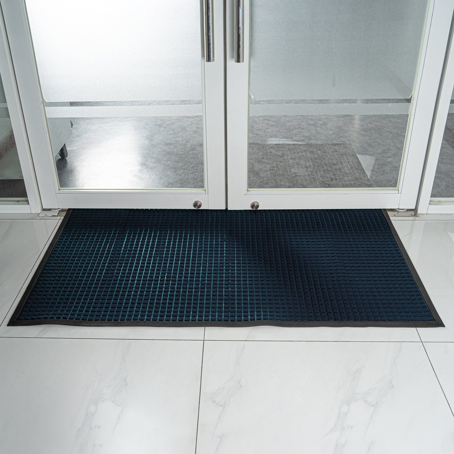 Comfy Feet Blue Heavy-Duty Carpet Floor Mat - Waffle - 60" x 36" - 1 count box