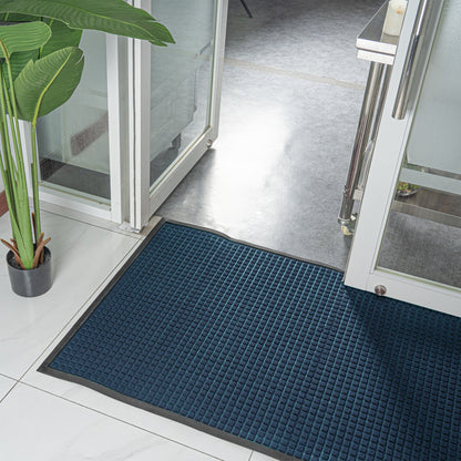 Comfy Feet Blue Heavy-Duty Carpet Floor Mat - Waffle - 60" x 36" - 1 count box