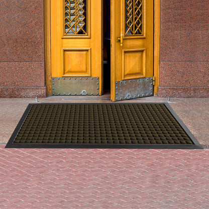 Comfy Feet Brown Heavy-Duty Carpet Floor Mat - Waffle, heavy-duty - 60" x 36" - 1 count box
