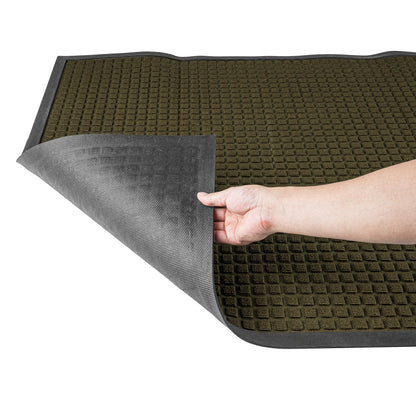 Comfy Feet Brown Heavy-Duty Carpet Floor Mat - Waffle, heavy-duty - 60" x 36" - 1 count box