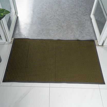 Comfy Feet Brown Heavy-Duty Carpet Floor Mat - Waffle, heavy-duty - 60" x 36" - 1 count box