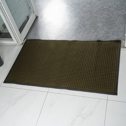 Comfy Feet Brown Heavy-Duty Carpet Floor Mat - Waffle, heavy-duty - 60" x 36" - 1 count box