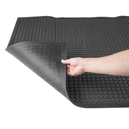 Comfy Feet Dark Gray Heavy-Duty Carpet Floor Mat - Waffle - 60" x 36" - 1 count box