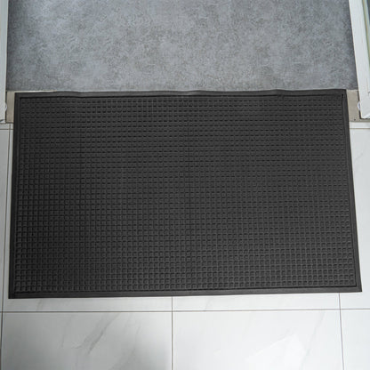 Comfy Feet Dark Gray Heavy-Duty Carpet Floor Mat - Waffle - 60" x 36" - 1 count box