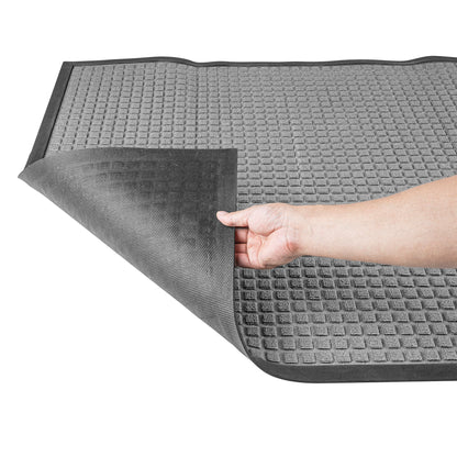 Comfy Feet Gray Heavy-Duty Carpet Floor Mat - Waffle - 60" x 36" - 1 count box