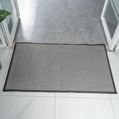 Comfy Feet Gray Heavy-Duty Carpet Floor Mat - Waffle - 60" x 36" - 1 count box