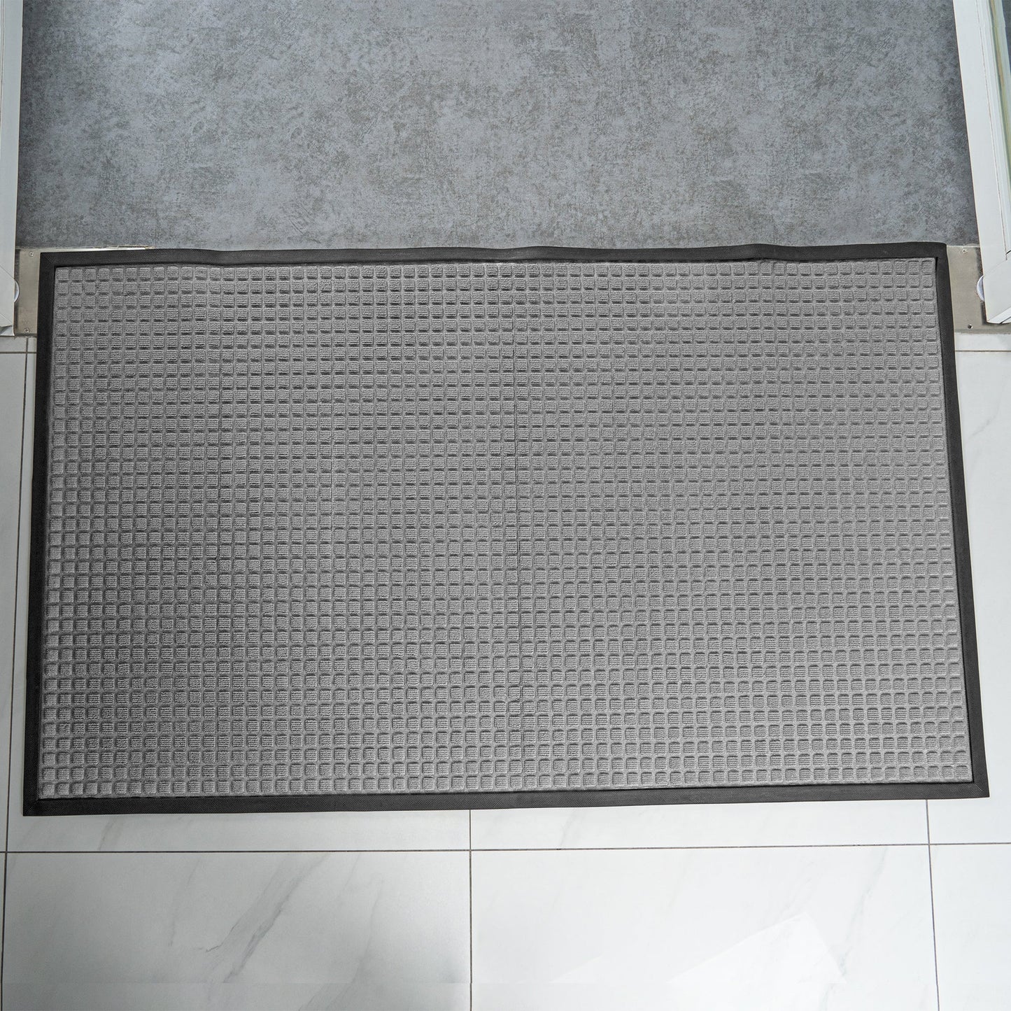 Comfy Feet Gray Heavy-Duty Carpet Floor Mat - Waffle - 60" x 36" - 1 count box