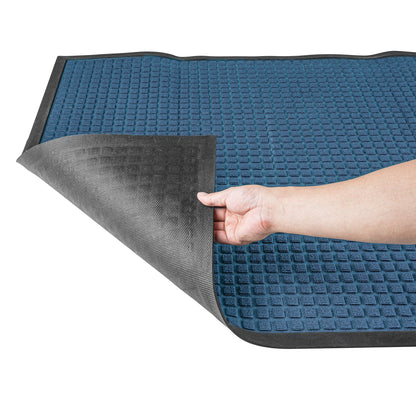 Comfy Feet Light Blue Heavy-Duty Carpet Floor Mat - Waffle - 60" x 36" - 1 count box