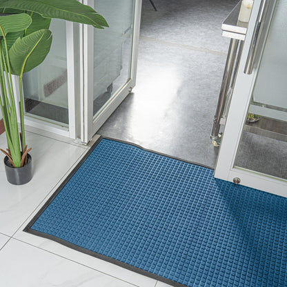 Comfy Feet Light Blue Heavy-Duty Carpet Floor Mat - Waffle - 60" x 36" - 1 count box