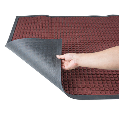 Comfy Feet Burgundy Heavy-Duty Carpet Floor Mat - Waffle - 60" x 36" - 1 count box