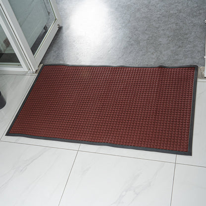 Comfy Feet Burgundy Heavy-Duty Carpet Floor Mat - Waffle - 60" x 36" - 1 count box