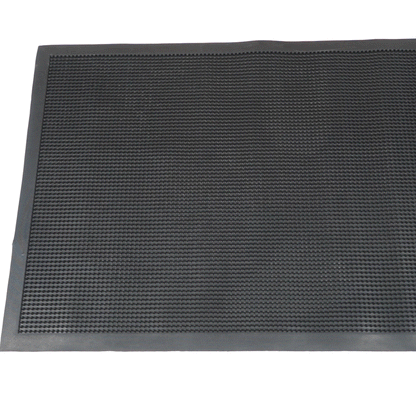 Comfy Feet Black Rubber Floor Mat - Non-Slip - 36" x 24" - 1 count box