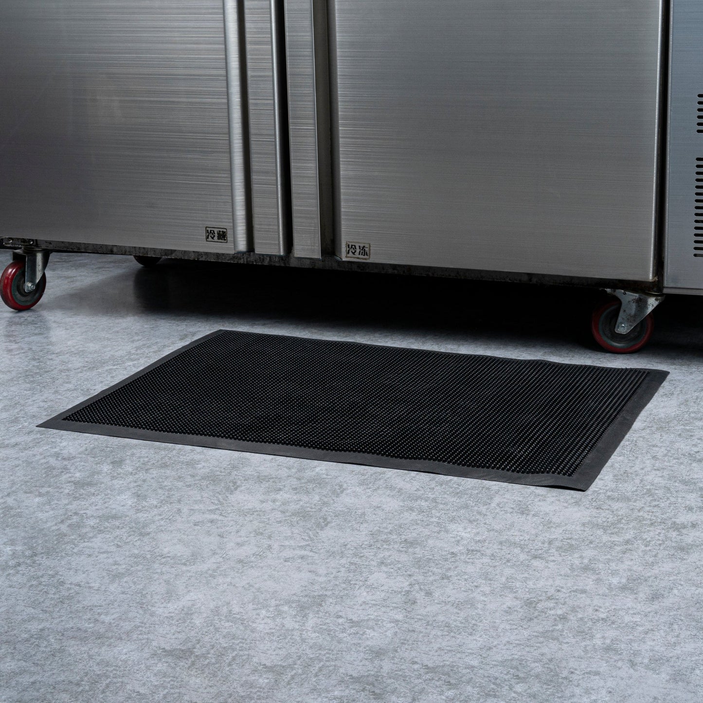 Comfy Feet Black Rubber Floor Mat - Non-Slip - 36" x 24" - 1 count box