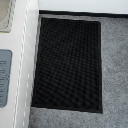 Comfy Feet Black Rubber Floor Mat - Non-Slip - 36" x 24" - 1 count box