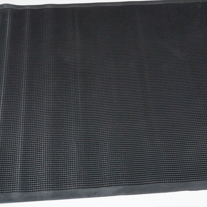 Comfy Feet Black Rubber Floor Mat - Non-Slip - 48" x 36" - 1 count box