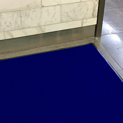 Comfy Feet Blue Carpet Floor Mat - Ribbed - 36" x 24" - 1 count box