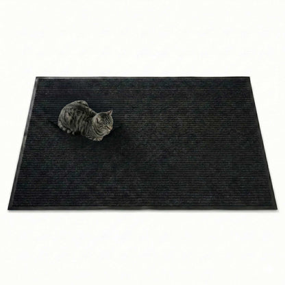 Comfy Feet Black Carpet Floor Mat - Ribbed - 60" x 36" - 1 count box