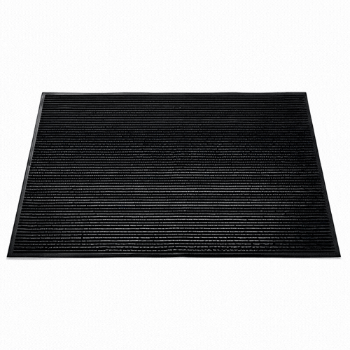 Comfy Feet Black Carpet Floor Mat - Ribbed - 60" x 36" - 1 count box
