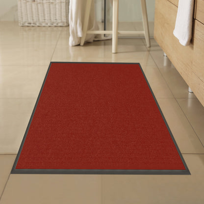 Comfy Feet Dark Red Carpet Floor Mat - Ribbed - 60" x 36" - 1 count box