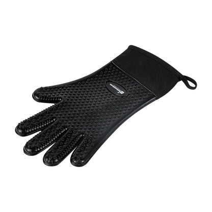 Comfy Grip Black Silicone Oven Mitt - Heat-Resistant, Cotton Lining - 13" x 7 1/2" x 1/2" - 1 count box