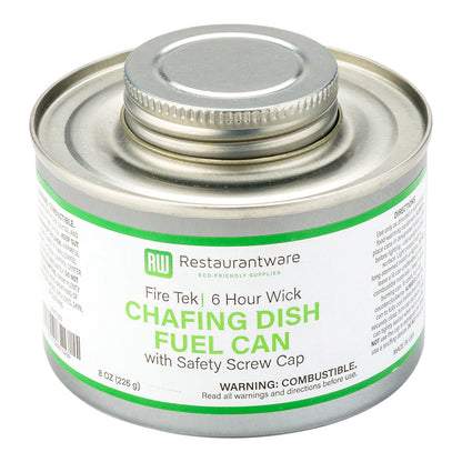 Fire Tek 6 Hour Wick Chafing Fuel - with Safety Twist Cap - 3 3/4" x 3 3/4" x 3" - 24 count box