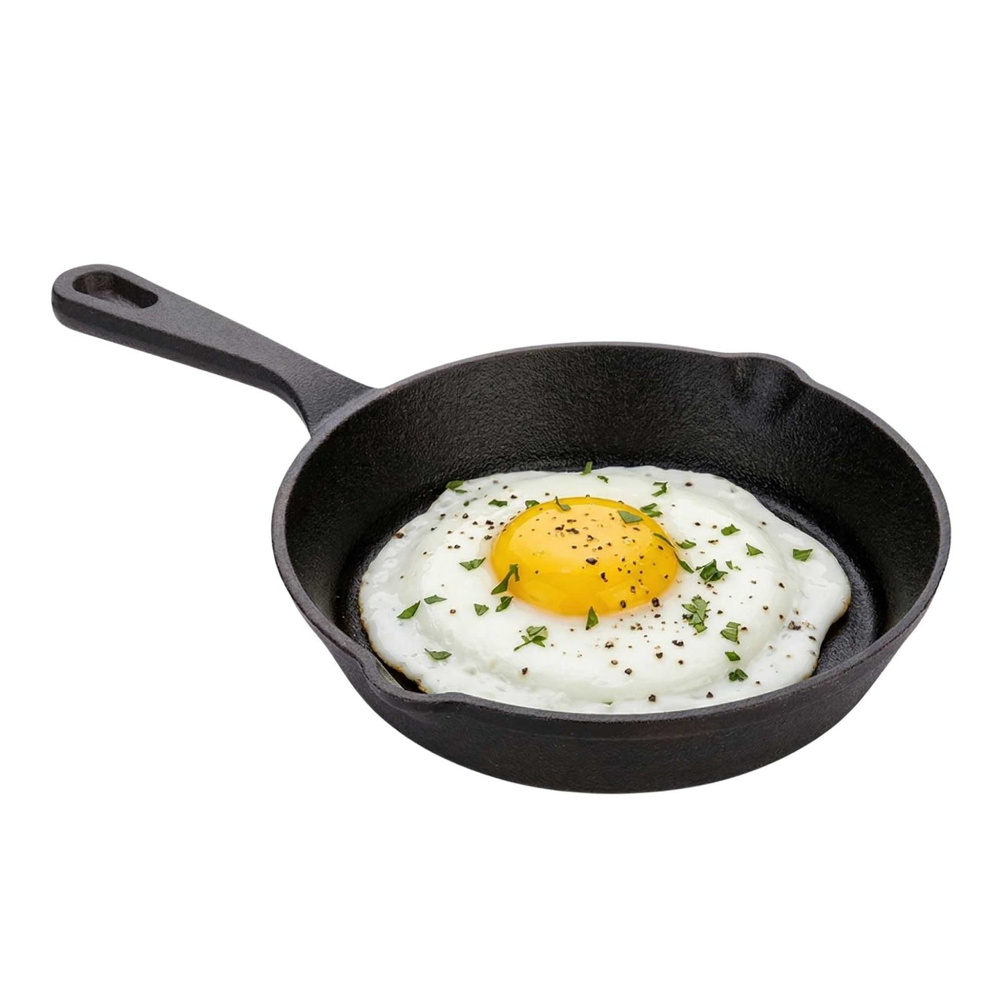 Met Lux Round Black Cast Iron 6" Fry Pan - Pre-seasoned - 1 count box