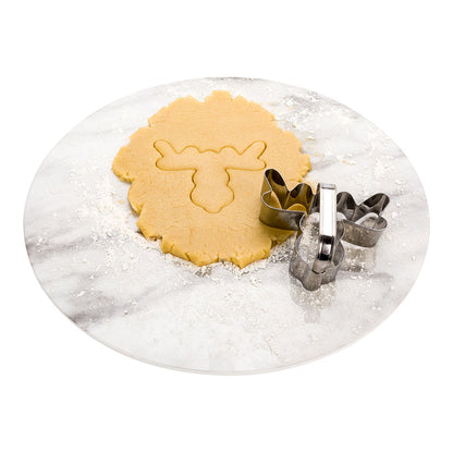 Pastry Tek Metal Reindeer Cookie Cutter with Handle 4 inch 1 count box