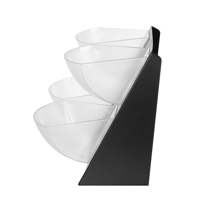 Met Lux Condiment Holder - Black, Steel - 4 Clear Bins - 15 1/2" x 10" x 10 1/2" - 1 count box
