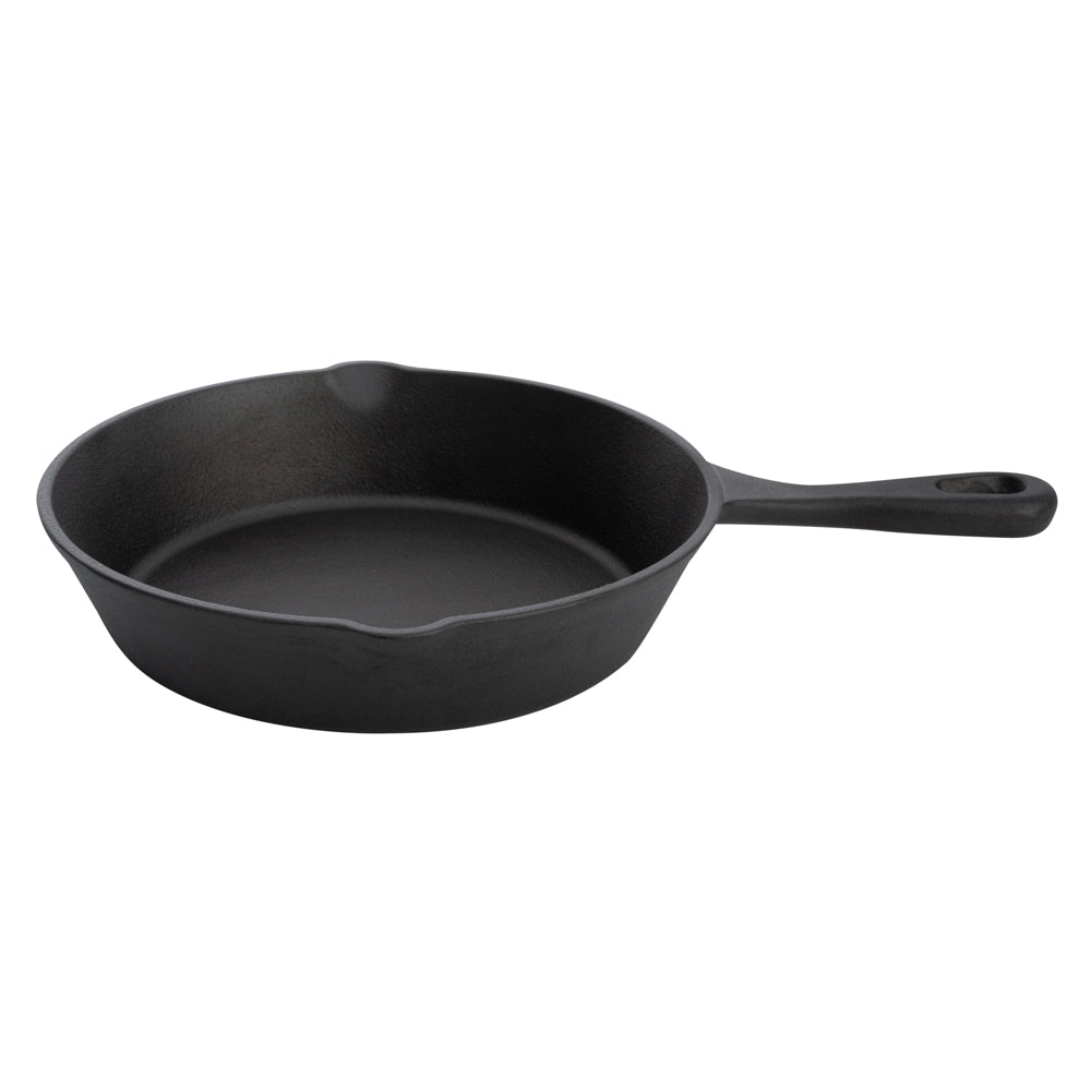 Met Lux Round Black Cast Iron 8" Fry Pan - Pre-seasoned - 1 count box