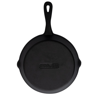 Met Lux Round Black Cast Iron 8" Fry Pan - Pre-seasoned - 1 count box
