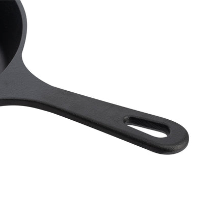 Met Lux Round Black Cast Iron 12" Fry Pan - Pre-seasoned - 1 count box