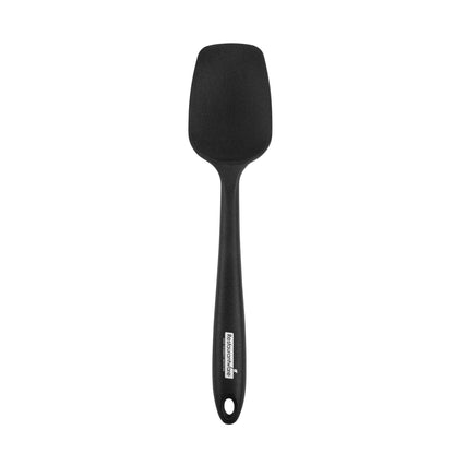 Pastry tek Black Silicone Spatula - Spoon-Shaped - 10 1/2" - 1 count box