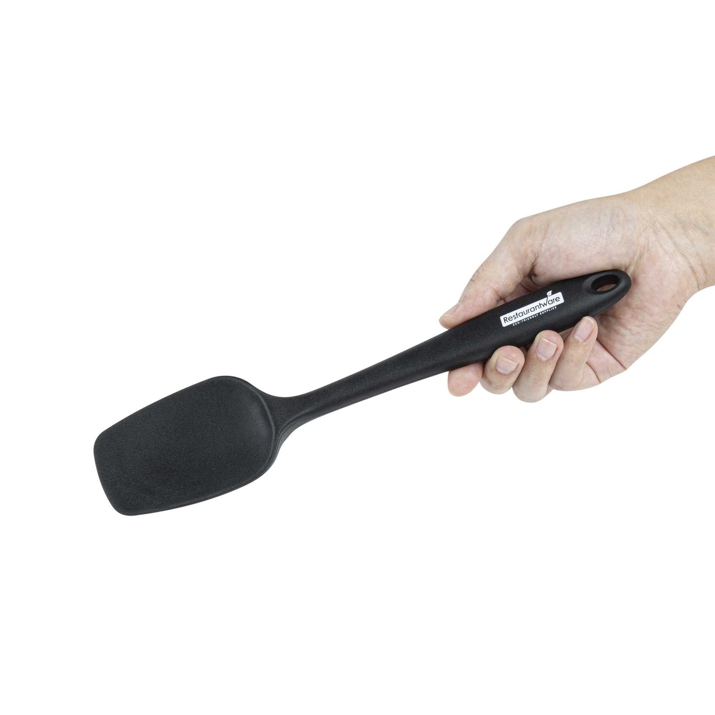 Pastry tek Black Silicone Spatula - Spoon-Shaped - 10 1/2" - 1 count box
