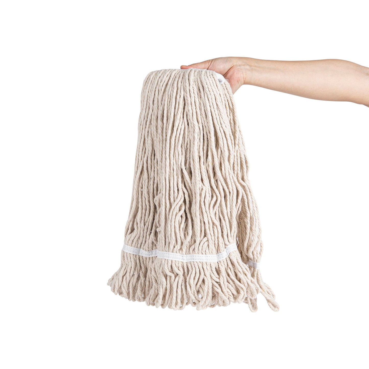 RW Clean 24 oz White Poly-Cotton Blend Wet Mop Head - Loop End - 1 count box
