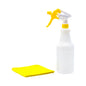 RW Clean 25 oz Yellow Plastic Spray Bottle - Adjustable Nozzle - 1 count box