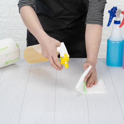 RW Clean 25 oz Yellow Plastic Spray Bottle - Adjustable Nozzle - 3 count box