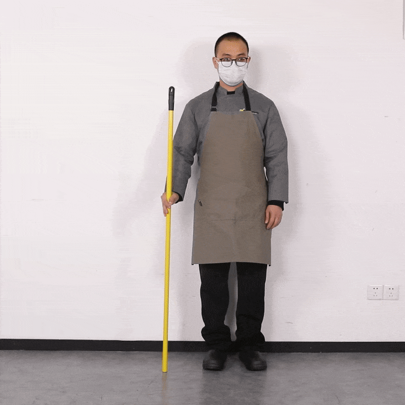 RW Clean Yellow Iron Handle for Floor Squeegee - 54 1/4" x 1 1/4" x 1 1/4" - 1 count box
